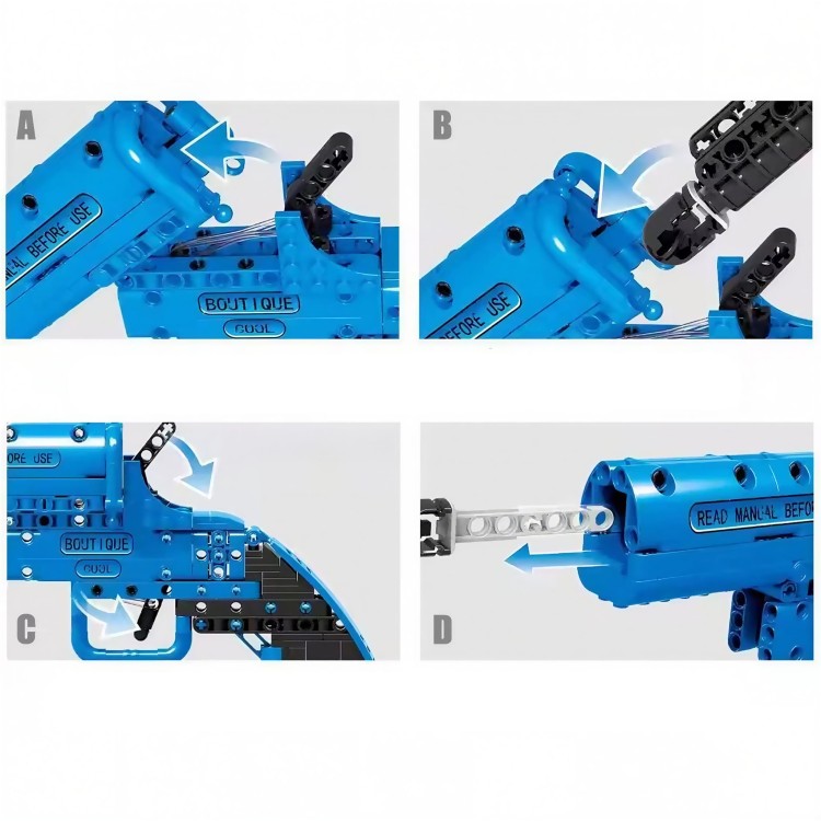 Klocki Pistolet Niebieski