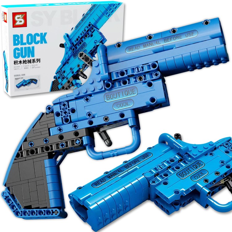 Klocki Pistolet Niebieski