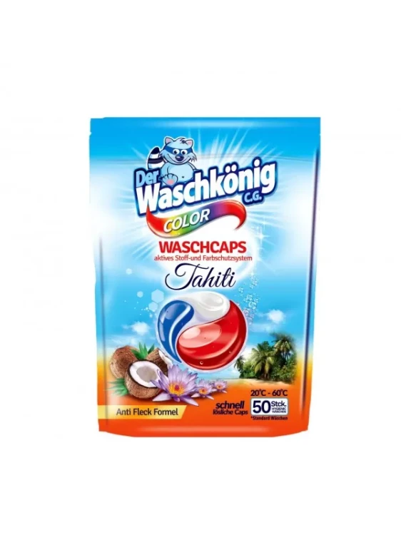 Waschkonig kapsułki do prania 50 szt. Tahiti Color