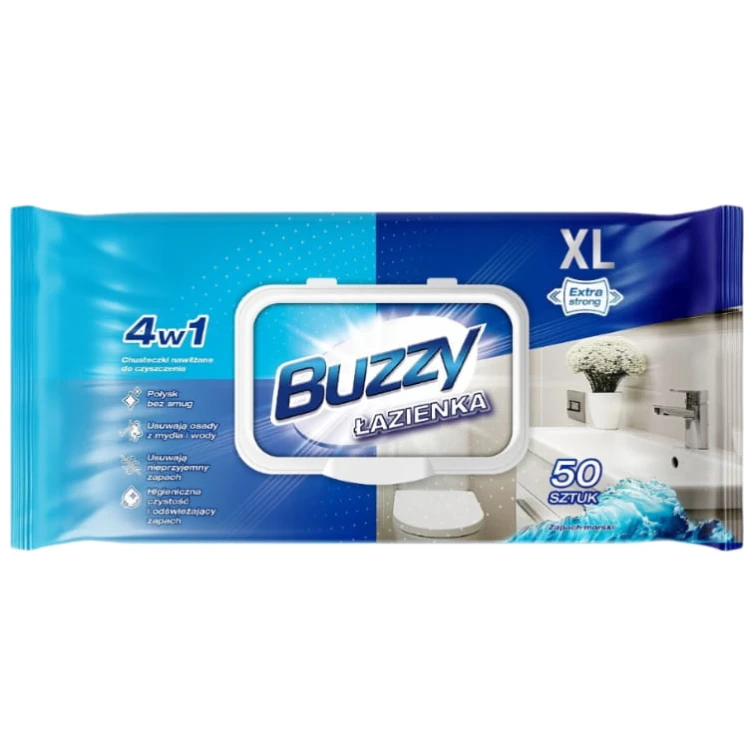 Buzzy chusteczki do łazienki 50 szt ocean