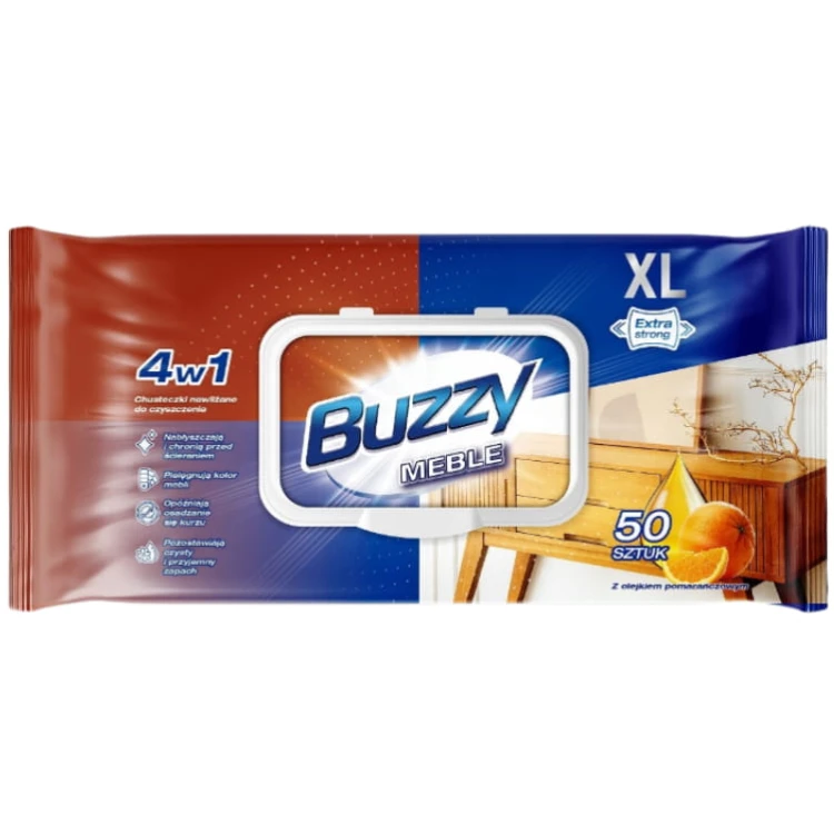 Buzzy chusteczki do mebli 50 szt orange
