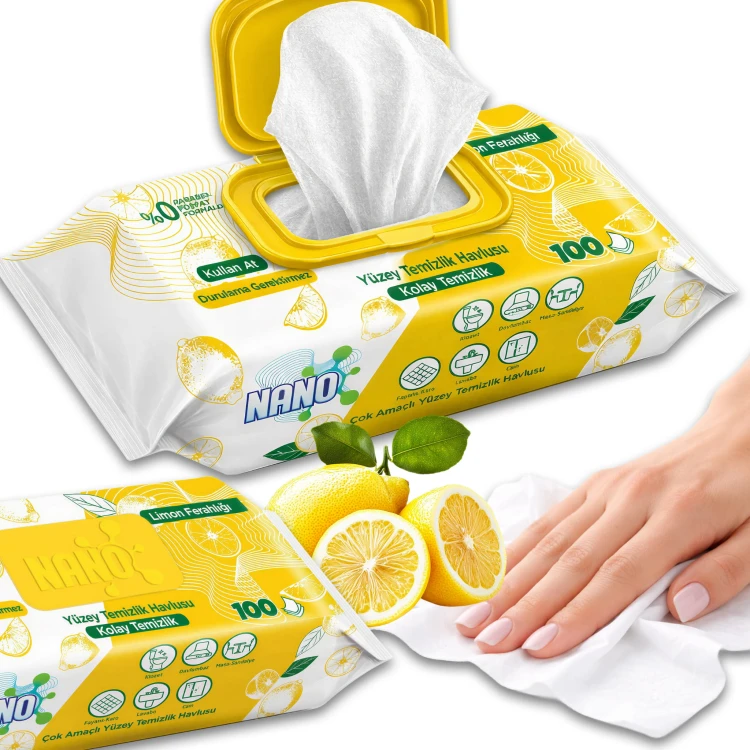 NANO Ściereczki Do Czyszczenia Powierzchni Cytryna 100 szt.