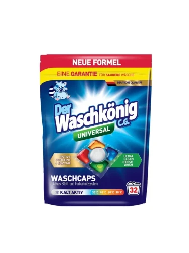 Waschkonig kapsułki do prania żelowo-proszkowe 5 komorowe Universal 32szt x 19g