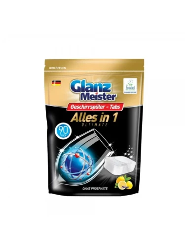 GlanzMeister tabletki do zmywarki 90 szt. Doypack PVOH Eco Label