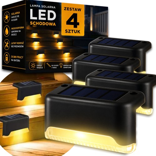 4x Lampa Solarna na Schody