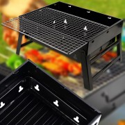 Grill Turystyczny Składany Czarny