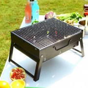 Grill Turystyczny Składany Czarny