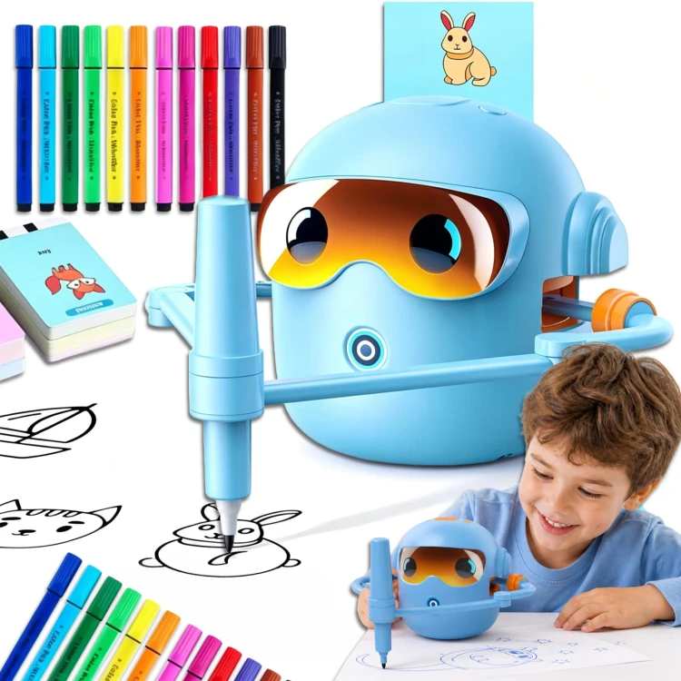 Robot Rysujący dla Dzieci Inteligentny Interaktywny Zestaw 100 Kart Markery