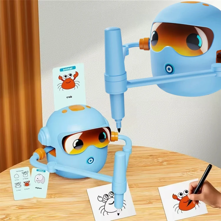 Robot Rysujący dla Dzieci Inteligentny Interaktywny Zestaw 100 Kart Markery